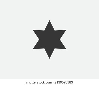 Star icon, vector shape. Abstract design spark sign. Black and white silhouette.
