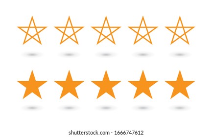 Star icon vector. Shining star. Abstract Falling Star. On white background.
