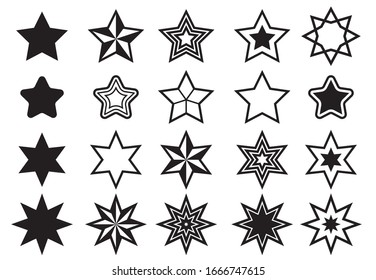 Star icon vector. Shining star. Abstract Falling Star. On white background.
