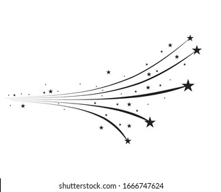 Star icon vector. Shining star. Abstract Falling Star. On white background.
