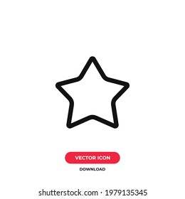 Star icon vector. Star sign