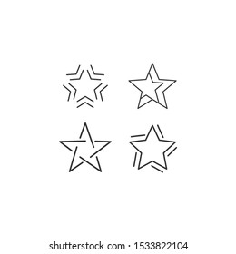 Star Icon vector sign isolated for graphic and web design. Star symbol template color editable on white background.