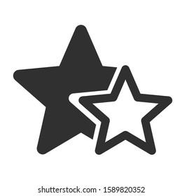 star icon vector sign isolated for graphic and web design. Bonus points. Discount program symbol template color editable on white background, Thin linear graphic Eps10.