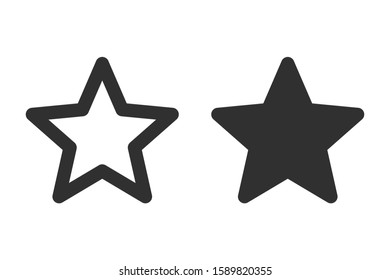 star icon vector sign isolated for graphic and web design. Bonus points. Discount program symbol template color editable on white background, Thin linear graphic Eps10.