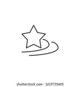 Star Icon vector sign isolated for graphic and web design. Star symbol template color editable on white background.