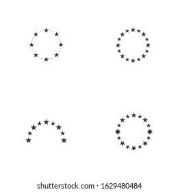 Star Icon vector sign isolated for graphic and web design. Star circle symbol template color editable on white background.