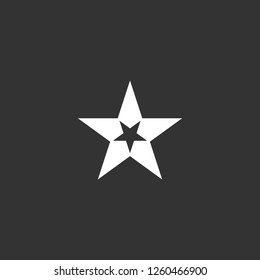 star icon vector. star sign on black background. star icon for web and app