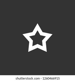 star icon vector. star sign on black background. star icon for web and app