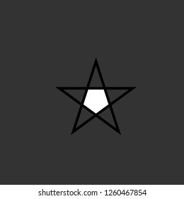 star icon vector. star sign on black background. star icon for web and app
