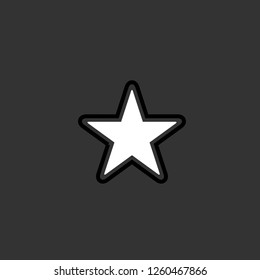 star icon vector. star sign on black background. star icon for web and app