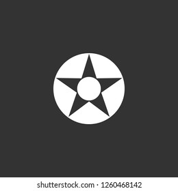 star icon vector. star sign on black background. star icon for web and app