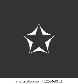 star icon vector. star sign on black background. star icon for web and app