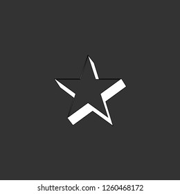 star icon vector. star sign on black background. star icon for web and app