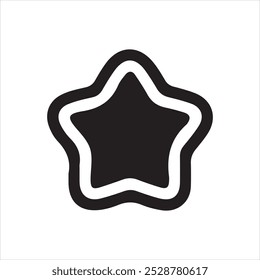 Star icon vector silhouette image