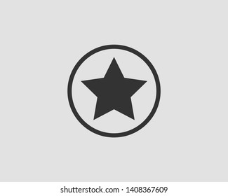 Star icon vector silhouette isolated on white background.