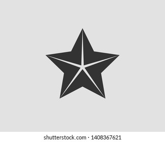 Star icon vector silhouette isolated on white background.