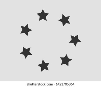 Star icon vector silhouette isolated on white background.