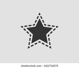 Star icon vector silhouette isolated on white background.