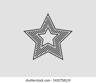 Star icon vector silhouette isolated on white background.