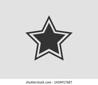 Star icon vector silhouette isolated on white background.