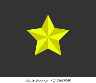 Star icon vector silhouette isolated on white background.