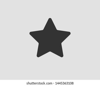 Star icon vector silhouette isolated on white background.