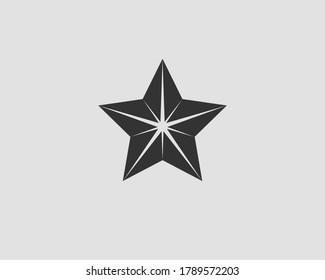 Star icon vector silhouette isolated on white background.