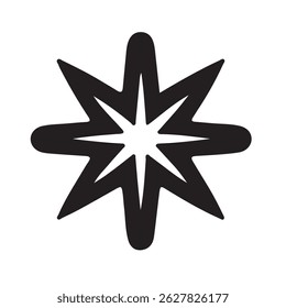 star icon vector silhouette  on a white background