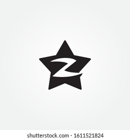 star icon vector. simple black star swoosh flat design.