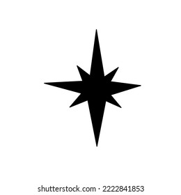 Star icon vector simple design. Black illustration