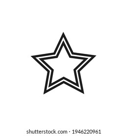 Star icon vector. Simple favorite sign