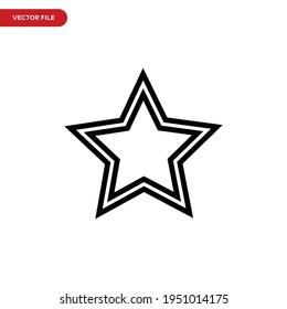 Star icon vector. Simple favorite sign