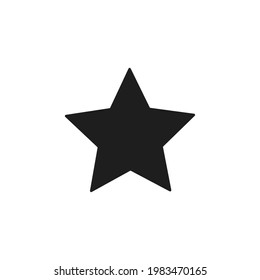 Star icon vector. Simple favourite sign