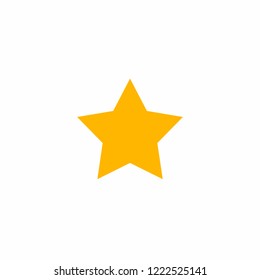 Star icon vector. Simple flat symbol. Star web site pictogram, mobile app. Perfect yellow pictogram illustration on white background.