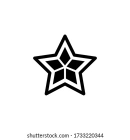 Star Icon Vector. Simple Flat Symbol.