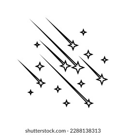 Vector de icono de estrella. Señal de ilustración de destello. símbolo de brillo. logotipo espacial.