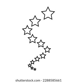 Sternsymbol, Vektorgrafik. Bildzeichen. glänzendes Symbol. Weltraumlogo.