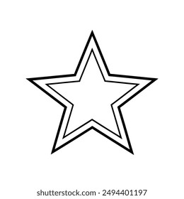 Icono de la estrella Estilo de Vector fondo blanco y negro