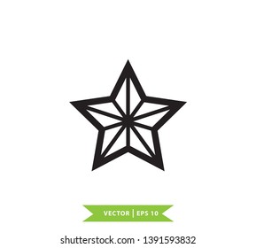 Star icon vector style flat trendy