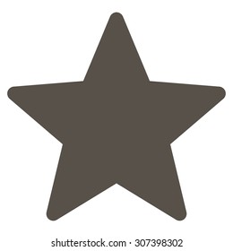 Star icon. Vector style is flat symbols, grey color, rounded angles, white background.
