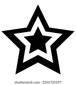 Star icon vector symbol illustration. star icon vector on a white background. star icon, black symbol, star vector sign.