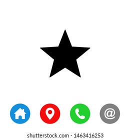 Star icon vector. symbol for web site Computer and mobile vector.