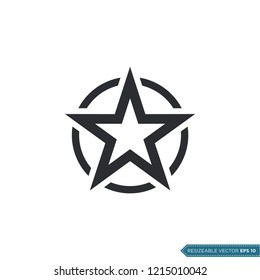 Star Icon Vector Template Illustration Design