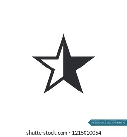 Star Icon Vector Template Illustration Design