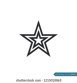 Star Icon Vector Template Illustration Design.