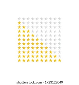Star icon vector. Ten rating stars sign. Review product, rating symbol for web site or mobile app, ui design