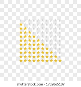 Star icon vector. Ten rating stars sign. Review product, rating symbol for web site or mobile app, ui design