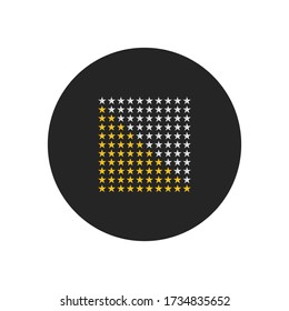 Star icon vector. Ten rating stars sign. Review product, rating symbol for web site or mobile app, ui design