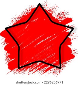 Vector de icono de estrella. Diseño de diseño plano y a la última sobre fondo blanco.