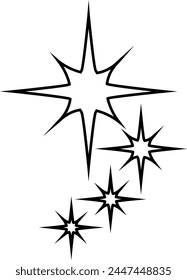 Star icon vector. Twinkling star illustration sign. Sparkles symbol. Shining burst logo.